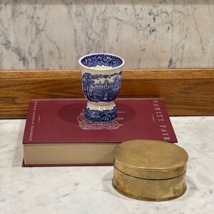 Antique Mason’s Vista Double Egg Cup. Blue White. Made in England